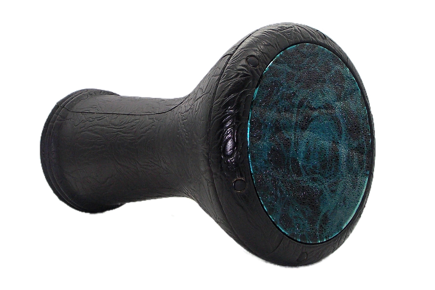 Egyptian-GEF-Black-Vinyl-Turquoise-Mist-Cleartone-Head-Darabuka